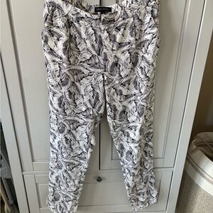 Banana Republic Black and White Patterned Trousers